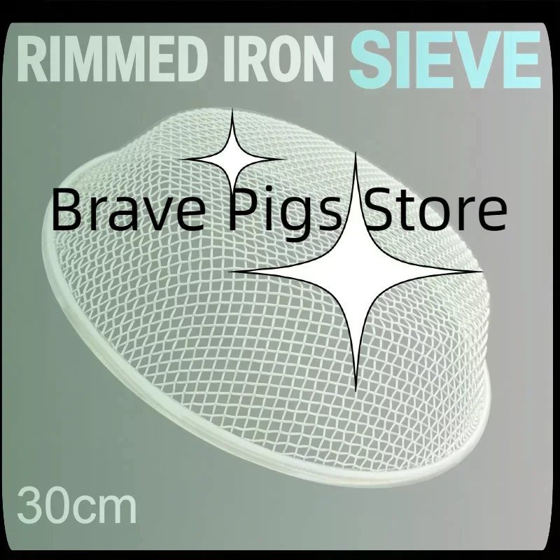1pc 13.78 Inch Round Stainless Steel Soil Sifter Dual Mesh Garden Sieve Tool For Separating Soil Rocks Compost Sawdust