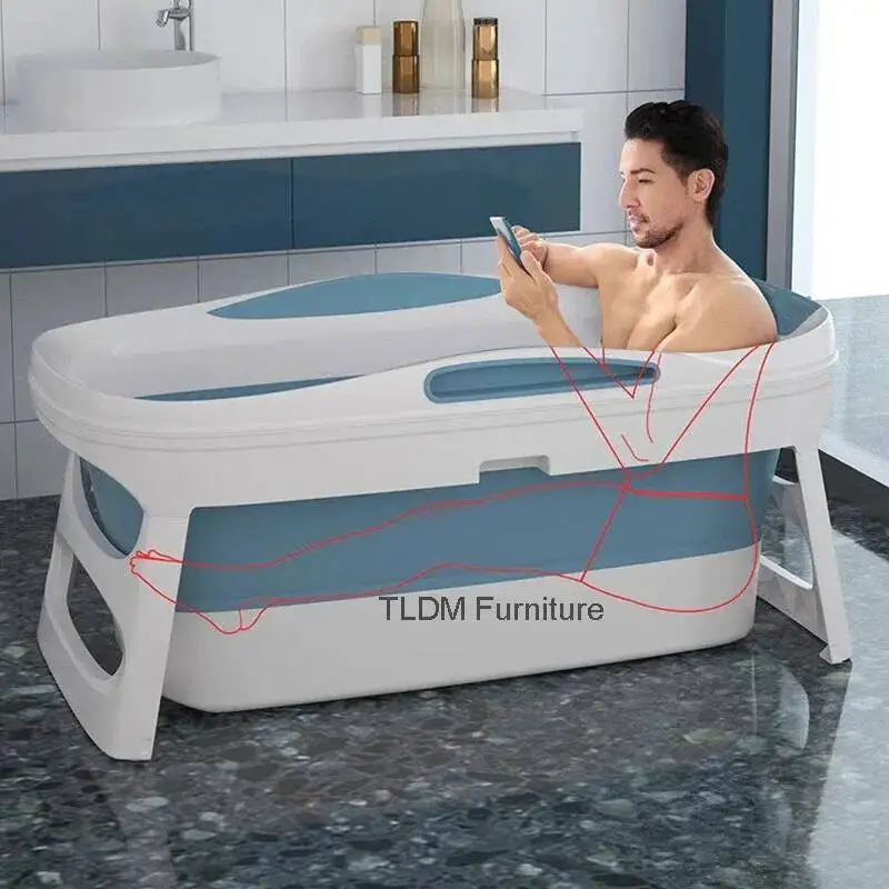 

Современная многофункциональная ванна-бочка с крышкой для взрослых, портативная, складная, из пластика, легкая, роскошная, удобная конструкция для туалетов