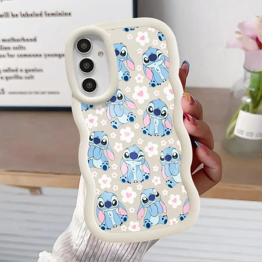 Capa de Telefone Macia Disney Stitch para Samsung Galaxy A33 A06 A13 A11 A53 A23 A16 A04 A21s A05 A52 A22 A15 A03 A14 A12