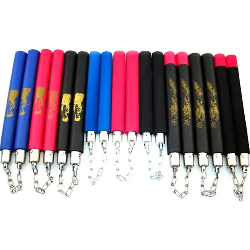 

Hot Martial Art Foam Sponge Safe Fitness Nunchakus Nunchaku for Kids Children Kung Fu Beginners Training Bruce Lee Pattern