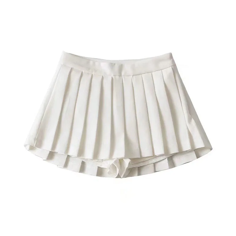 2024 Sexy Women Pleated Skirts High Waist Summer Vintage Mini Skirts Korean Tennis Student White Designed Dance Skirt