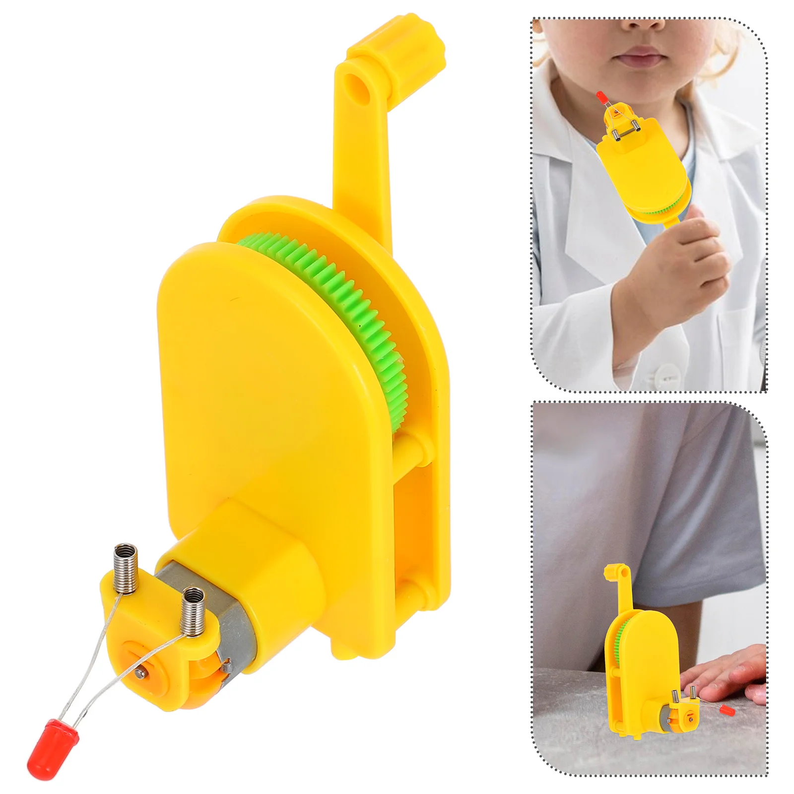 Material Package Hand Generator Child Power Portable Abs Handheld Crank Emergency