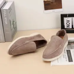 Top Quality Suede Leather Women's Loafers 2023 Summer Slip-on Causal Moccasin Shoes Comfortable Sneaker Lazy Shoes for Men 36-46