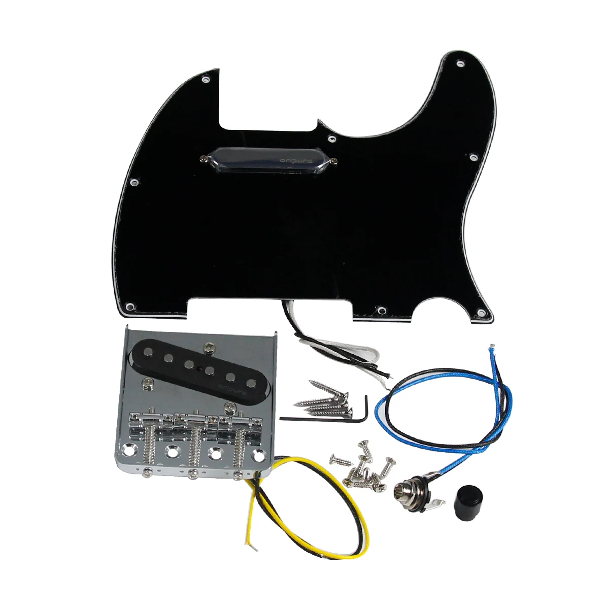 New TL Style Electric Guitar Parts DIY Accessory Kit Including  Pickguard Bridge Alnico Pickups and Jack Accessories