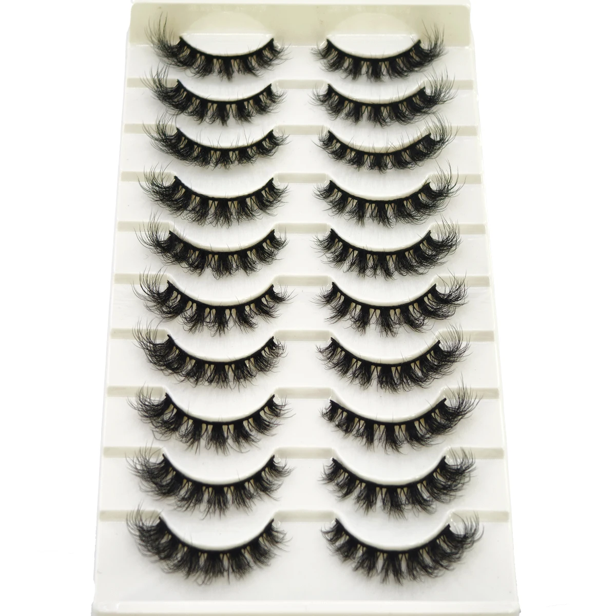 10ペア フェイクミンクミックスまつげ ミンク風ふわふわつけ - Eyelash Extension Wispy Look のレビューと価格