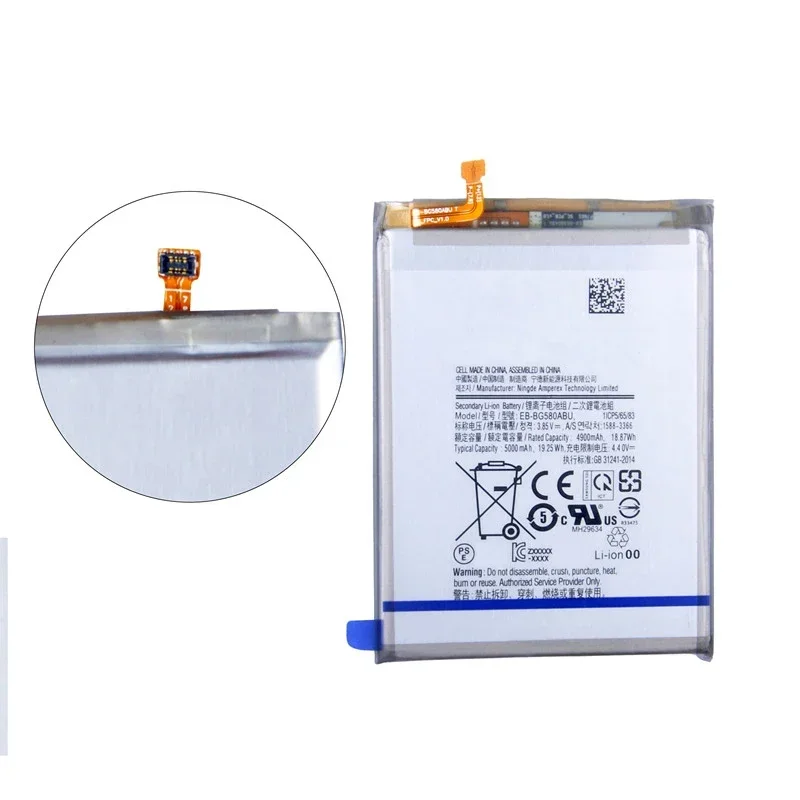 Brand New EB-BG580ABU 5000mAh Replacement Battery For Samsung Galaxy M20 M30 M205F SM-M205F/DS/FN/G Batteries