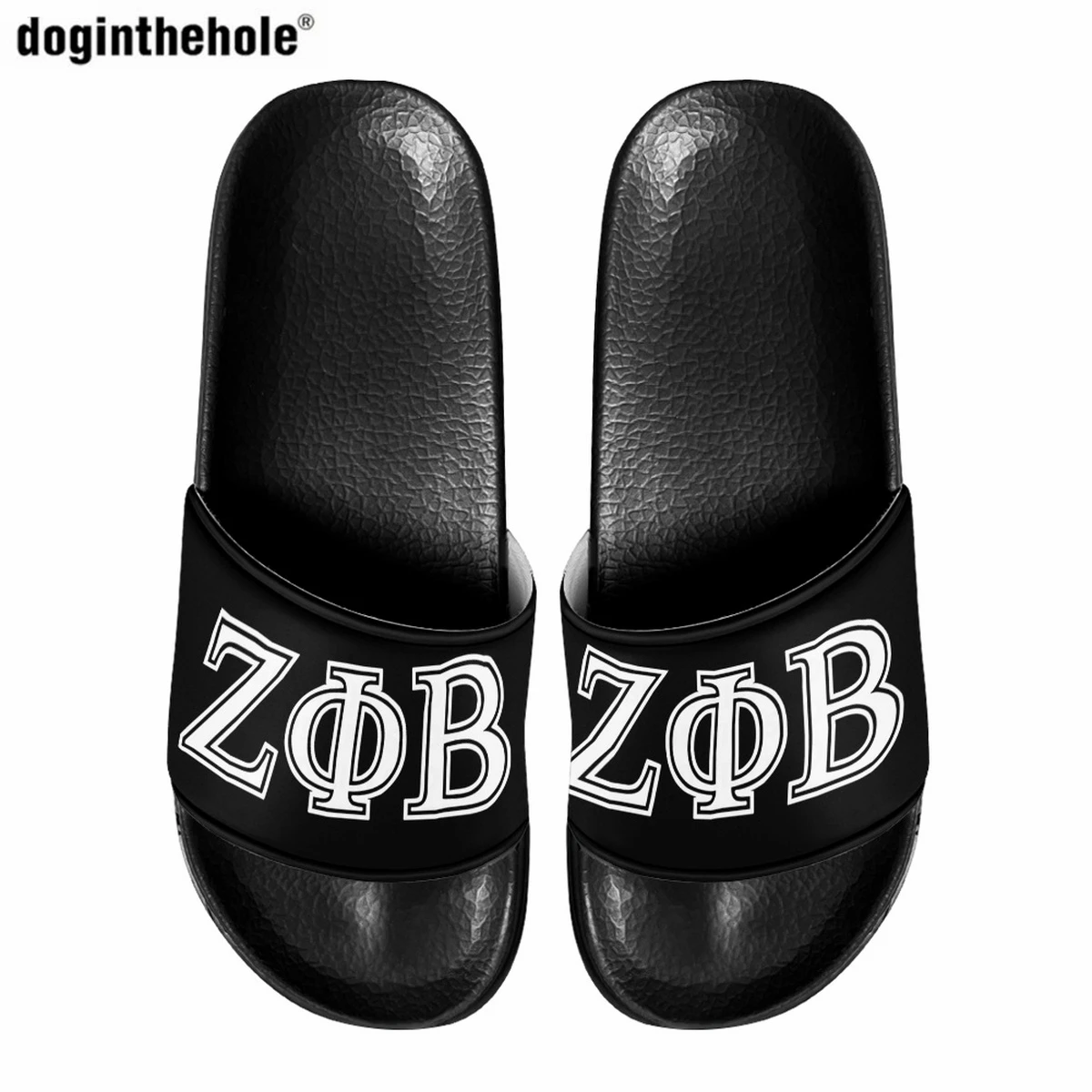 Doginthehole New EVA Summer Non-slip Slippers Women Home Bathroom Slippers Zeta Phi Beta Sorority Design Vacation Beach Sandals