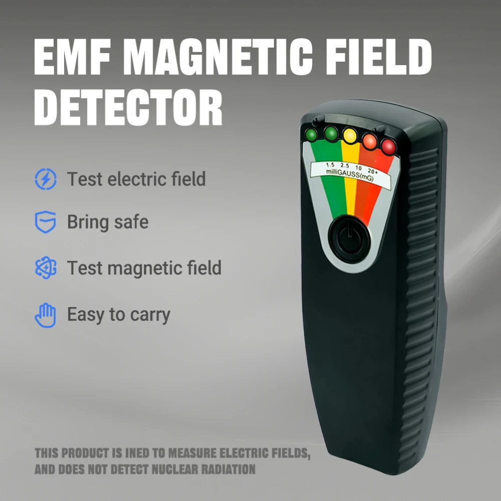 Advanced K3 EMF Meter with 5 LED Indicators Digital Gauss Meter for Radiation Detection of Household Appliances & Ghost Hunting
