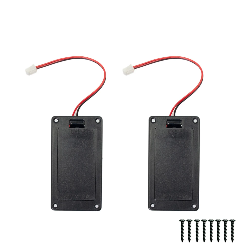 LOOK Pair 9V Battery Box Case Holders For Guitar Bass Pickup W/ Wires Guitar Replacement Accessories 1/5/10 PCS