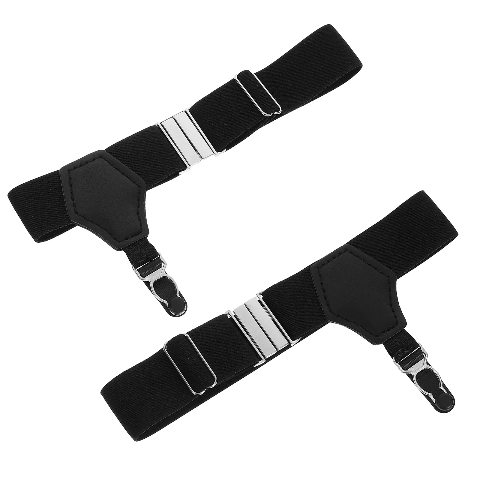 زوج من الجوارب الرجالية القابلة للتعديل، أربطة سوداء ناعمة مرنة من النايلون مناسبة للفستان الرسمي، حمالات مريحة #3