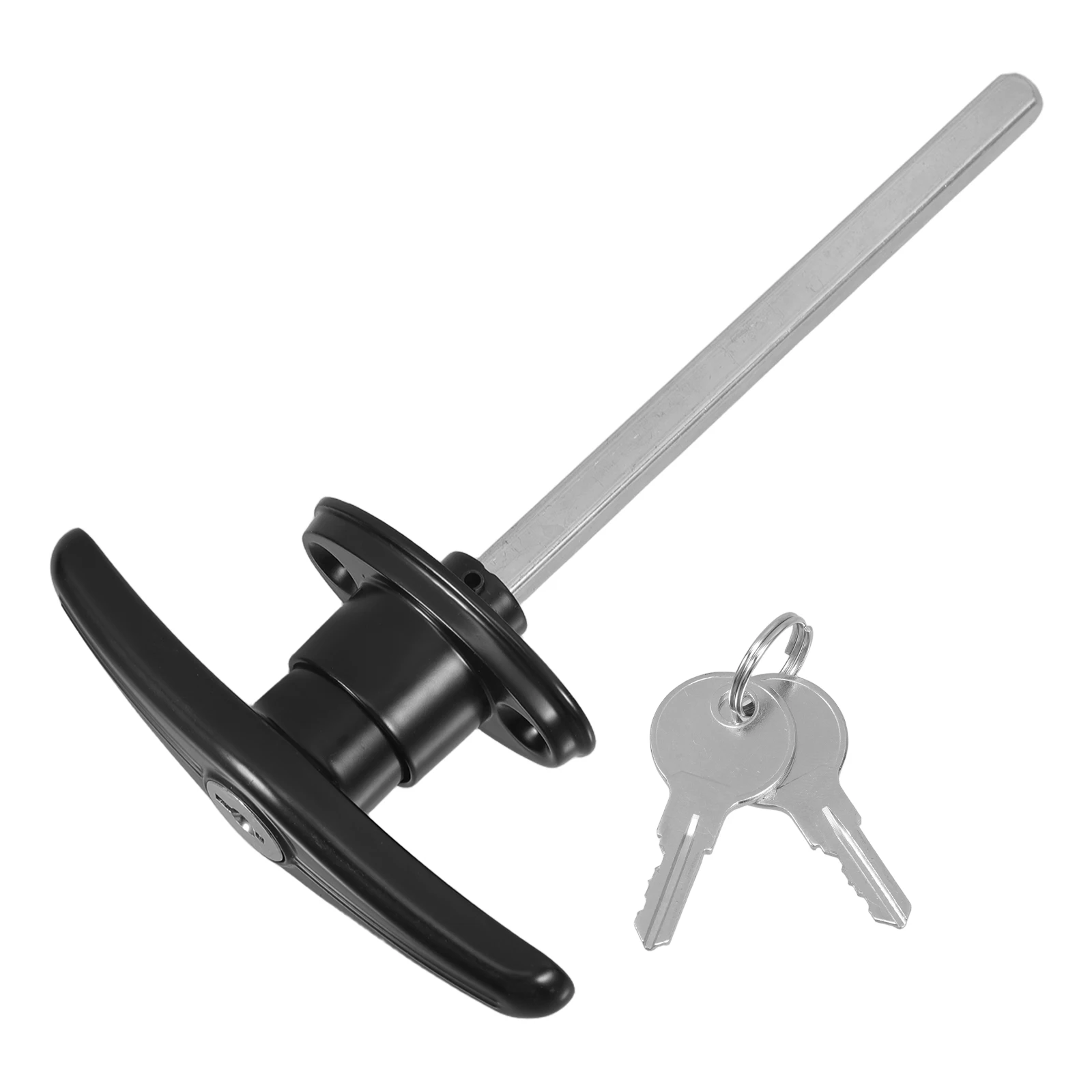 

T Shaped Lock Zinc Shed Door Lock Alloy Black Garage Door Shed Barn Chicken Coop Locking T Handle Kit Hardware