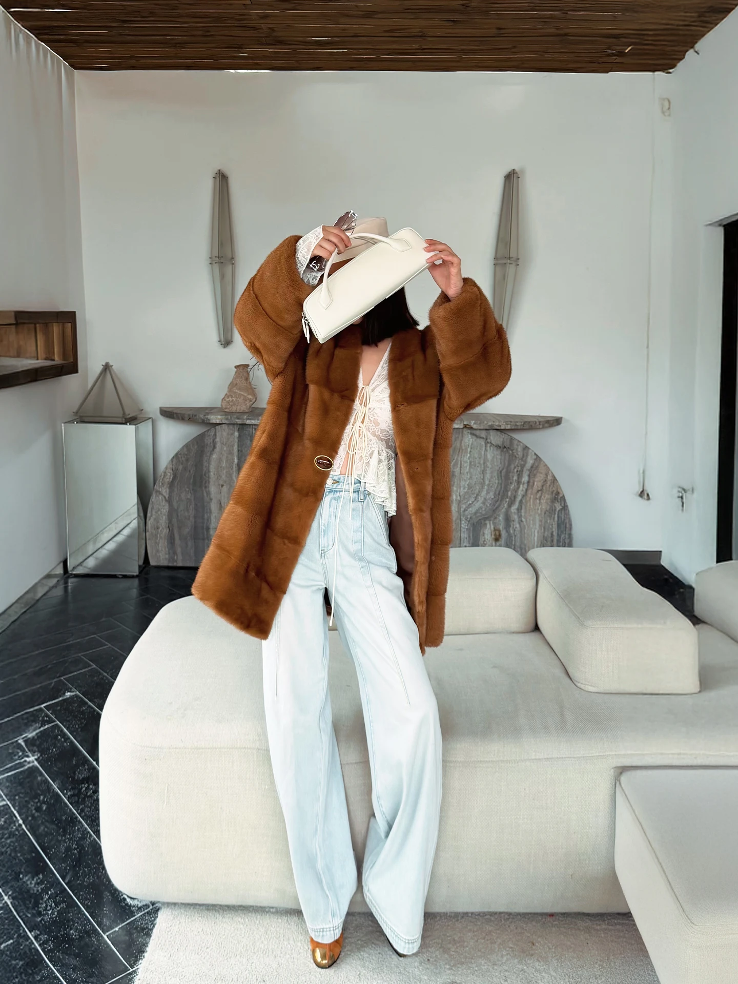 

Светло-голубые повседневные джинсы прямого кроя с высокой талией, универсальные, свободные, модные, длинные брюки