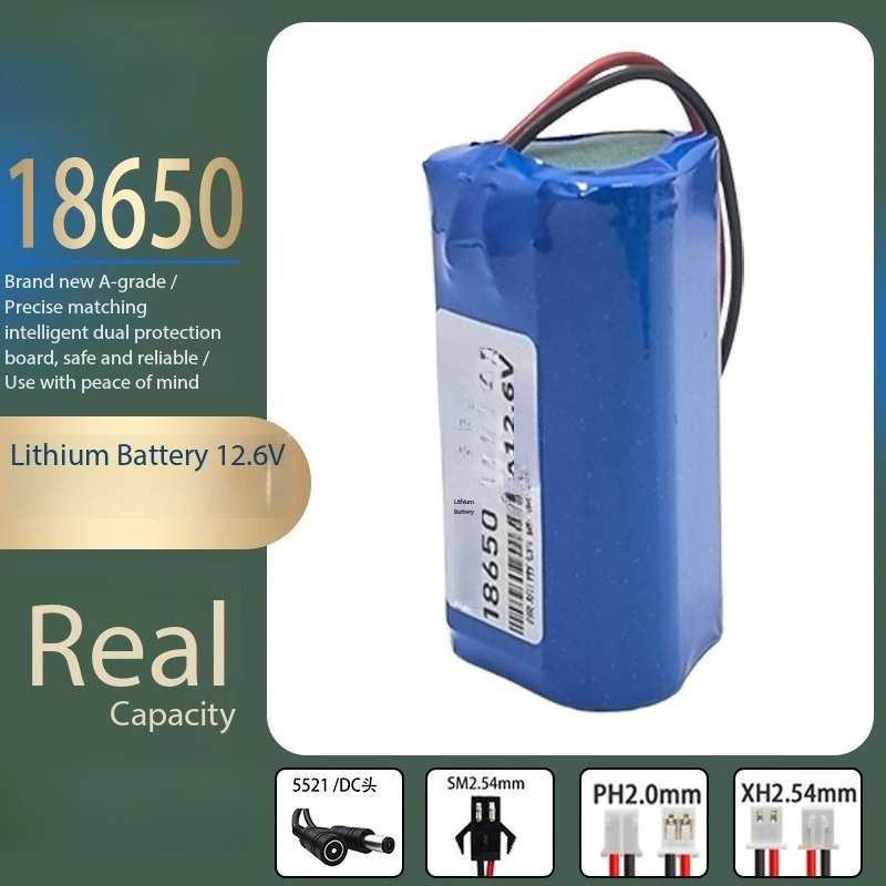 3000mAh Universal 18650 Lithium Battery Pack Durable Energy Storage Battery For Hand Stick Light Tee Machine Audio Monitor Toy
