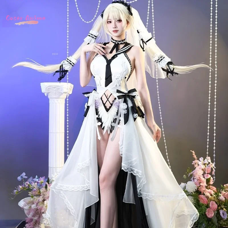 أزياء تنكرية قوية من Game Azur Lane HMS لحفلات الهالوين للنساء والرجال دعائم الكرنفال