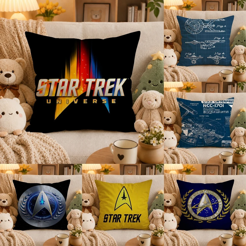 S-Star T-Trek FilmPillow Case Plush Pillow Cases Home Decoration Pillow Cover for Sofa Bed Chair Living Room