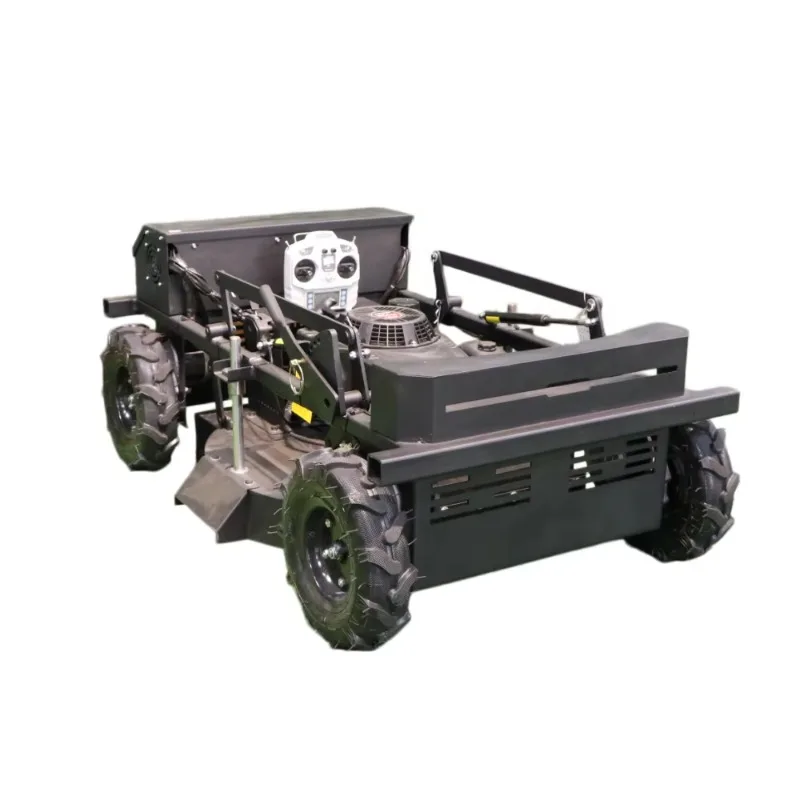 4-Stroke All Terrain Industrial Farm Grass Mowing Robot 4WD Wireless 45 Climbing Villa Garden Battery Remote Control Lawn