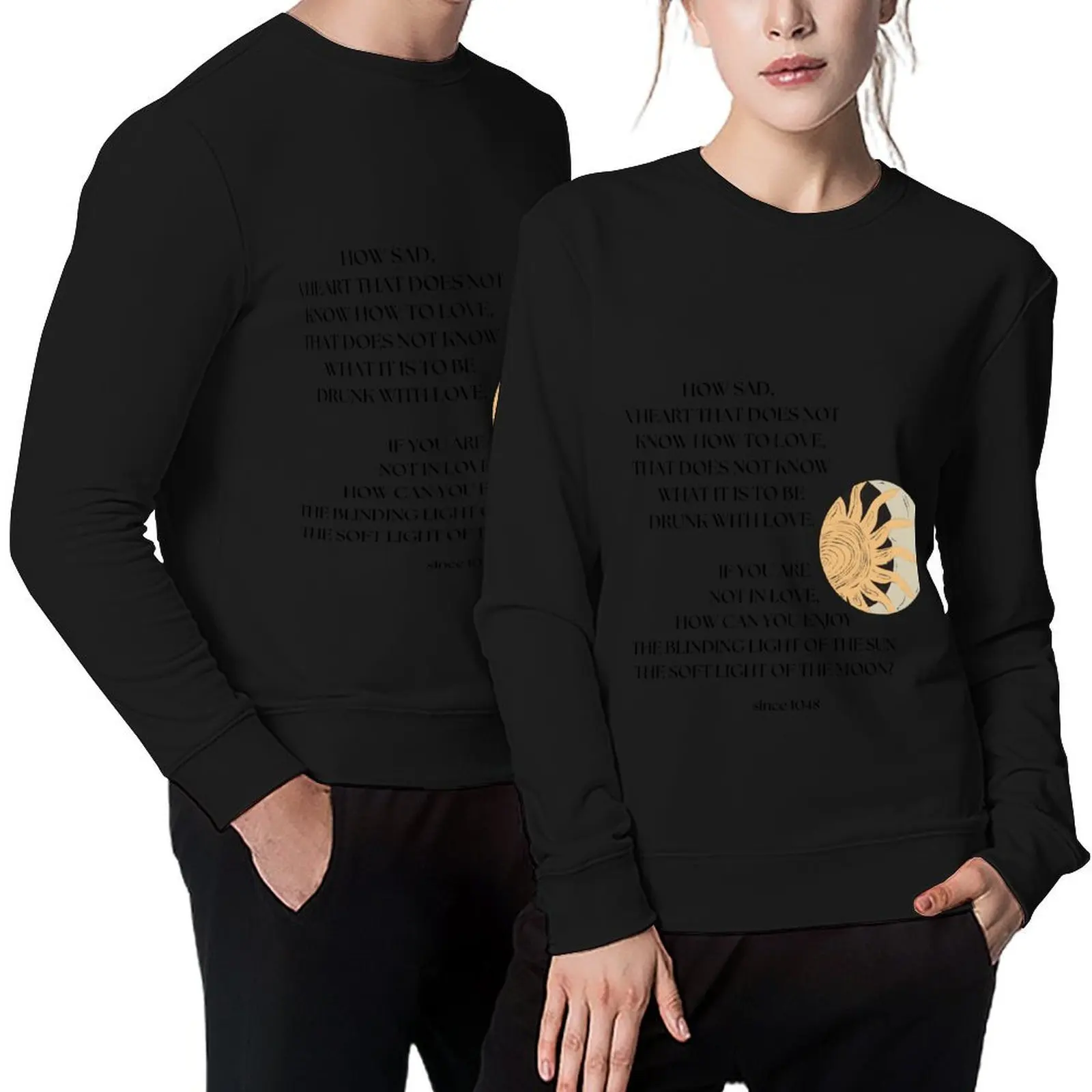 

How sad - Omar Khayyam Pullover tracksuit men's winter sweater clothes for men male clothes aesthetic sweatshirts