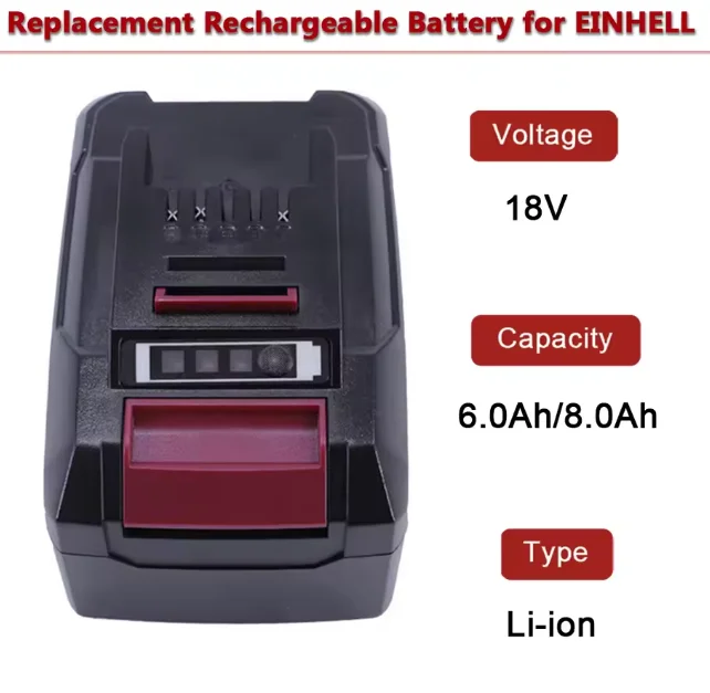 8000mAh Replacement Battery EIN18C2 Li-ion Batteria for EINHELL 18V Battery Power X-change PX-BAT4 4511396 4511437 Power Tools+?