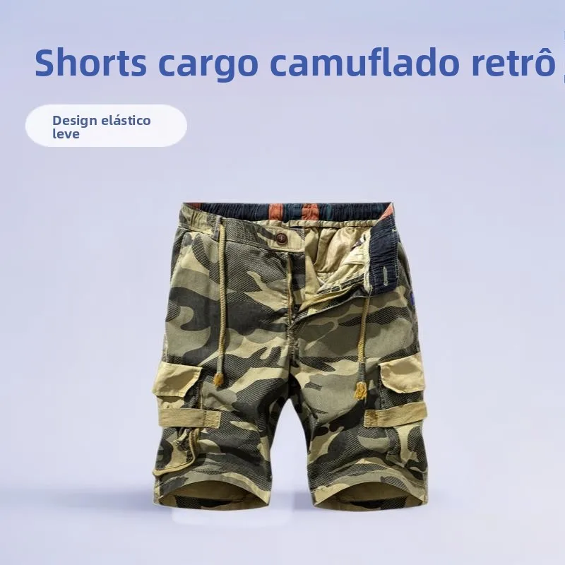 Bermudas Masculinas Finas de Trabalho Estilo Coreano para Verão, Comprimento Cinco Quartos, Outro Material, 100% Elástico, Co...