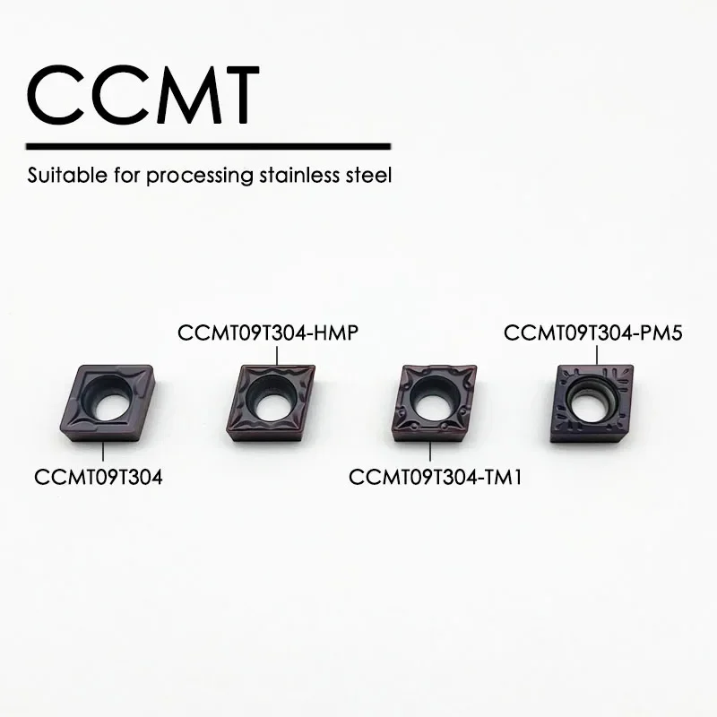 CCMT060204 CCMT060208 CCMT09T304 CCMT09T308 HMP TM1 PM5 CCMT Carbide Insert Cutter For Stainless Steel CNC Lathe Tool