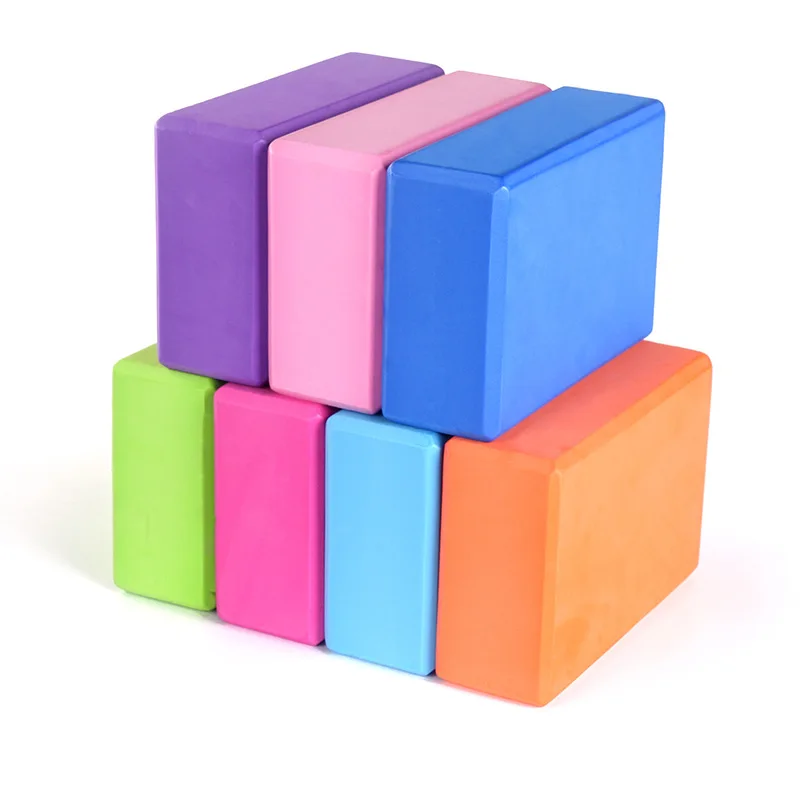 Cross-border EVA Yoga Brick Factory Direct Sales Children Fitness Monochrome High Density Wholesale Yiwu