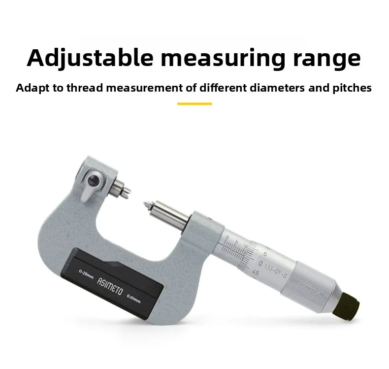 132-03-0 Thread Micrometer Straight-Feed Type Interchangeable Spindles 50-75mm Thread Measuring