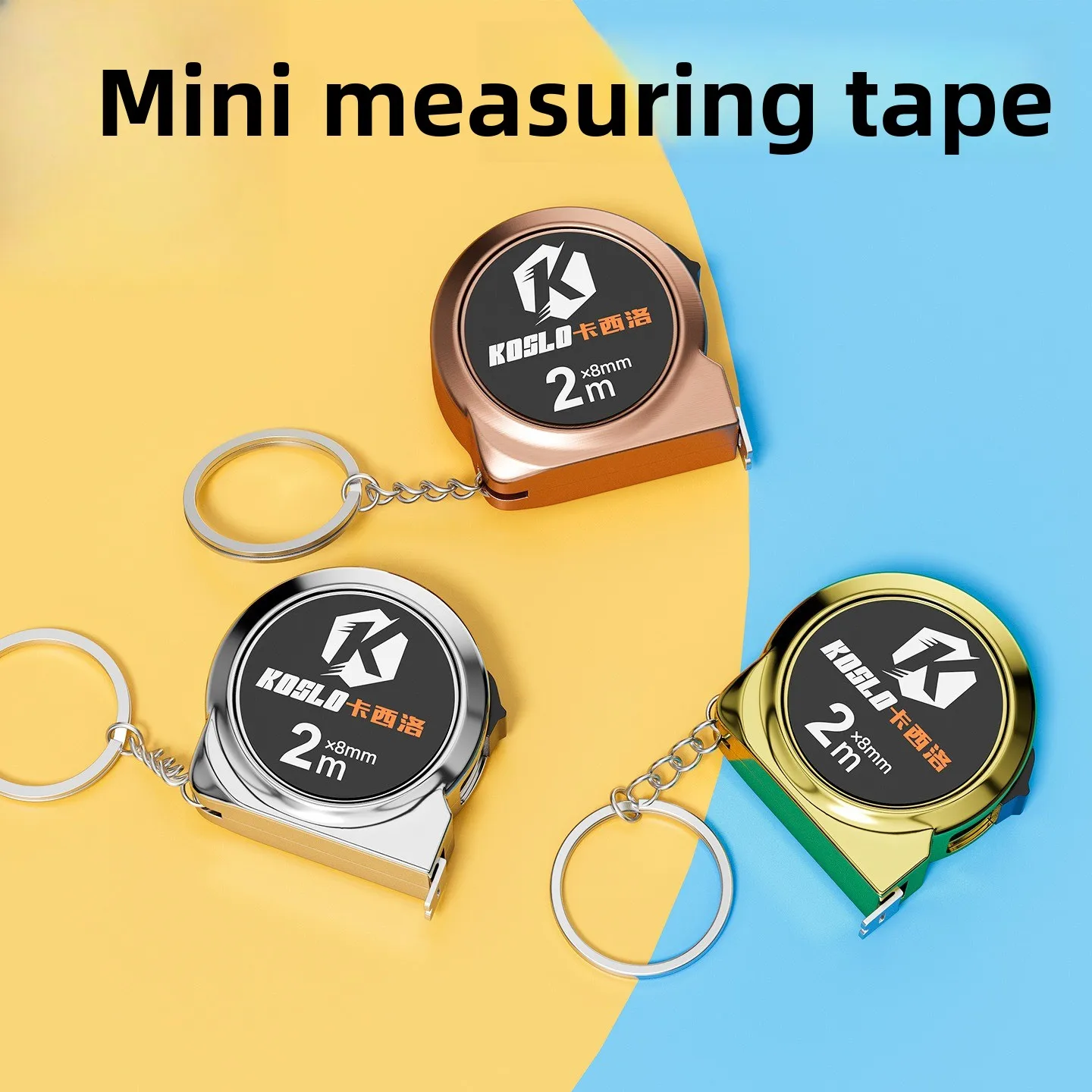 Portable Keychain Tape Measure 2 Meter Mini Small Steel Retractable Ruler Household Tool Digital Tape Measure