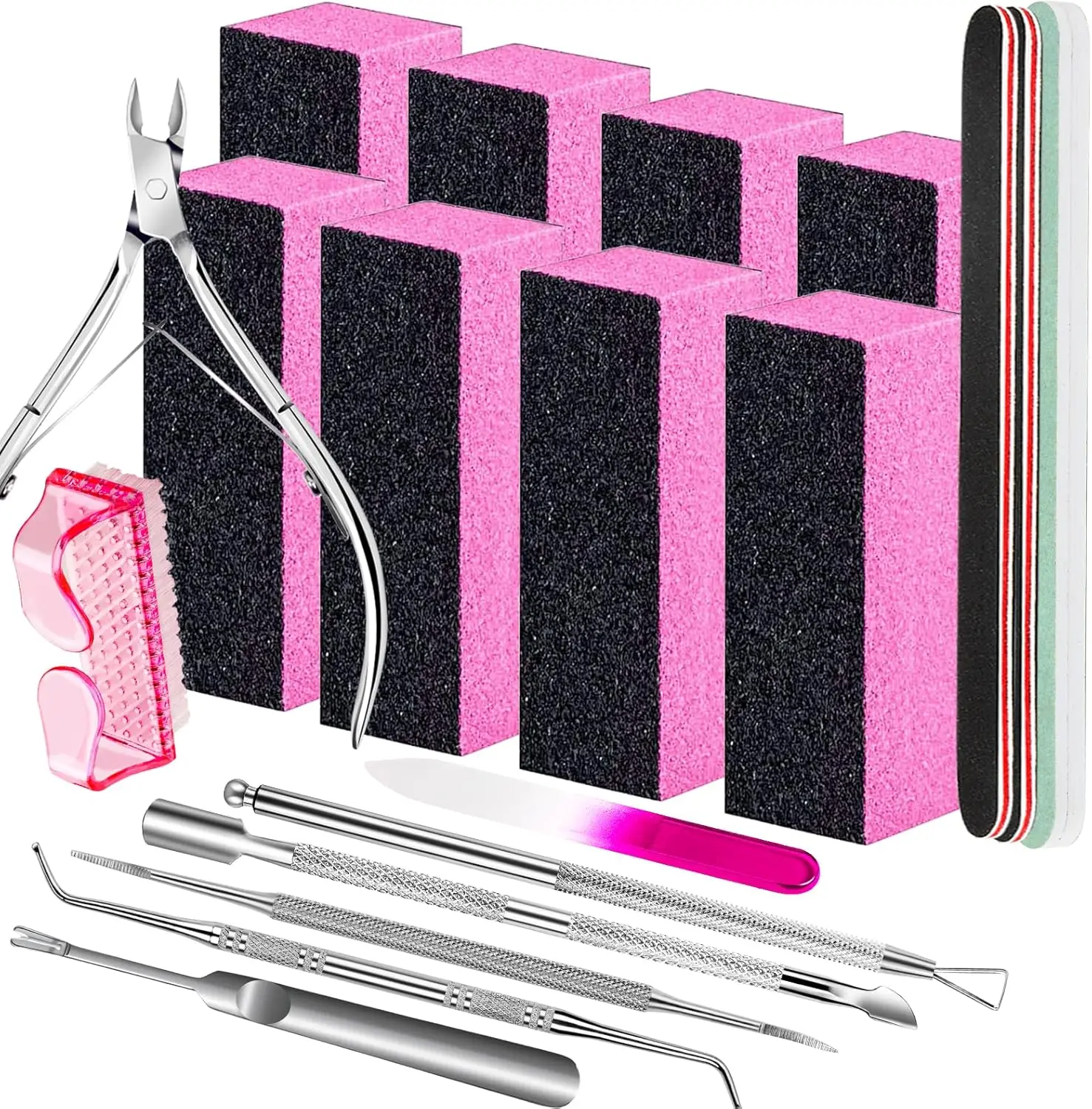 

Nail Buffers and Files, Nail Care Kit, Nail Cuticle Tools Set, Manicure Tools, Finger Nail File, Nail