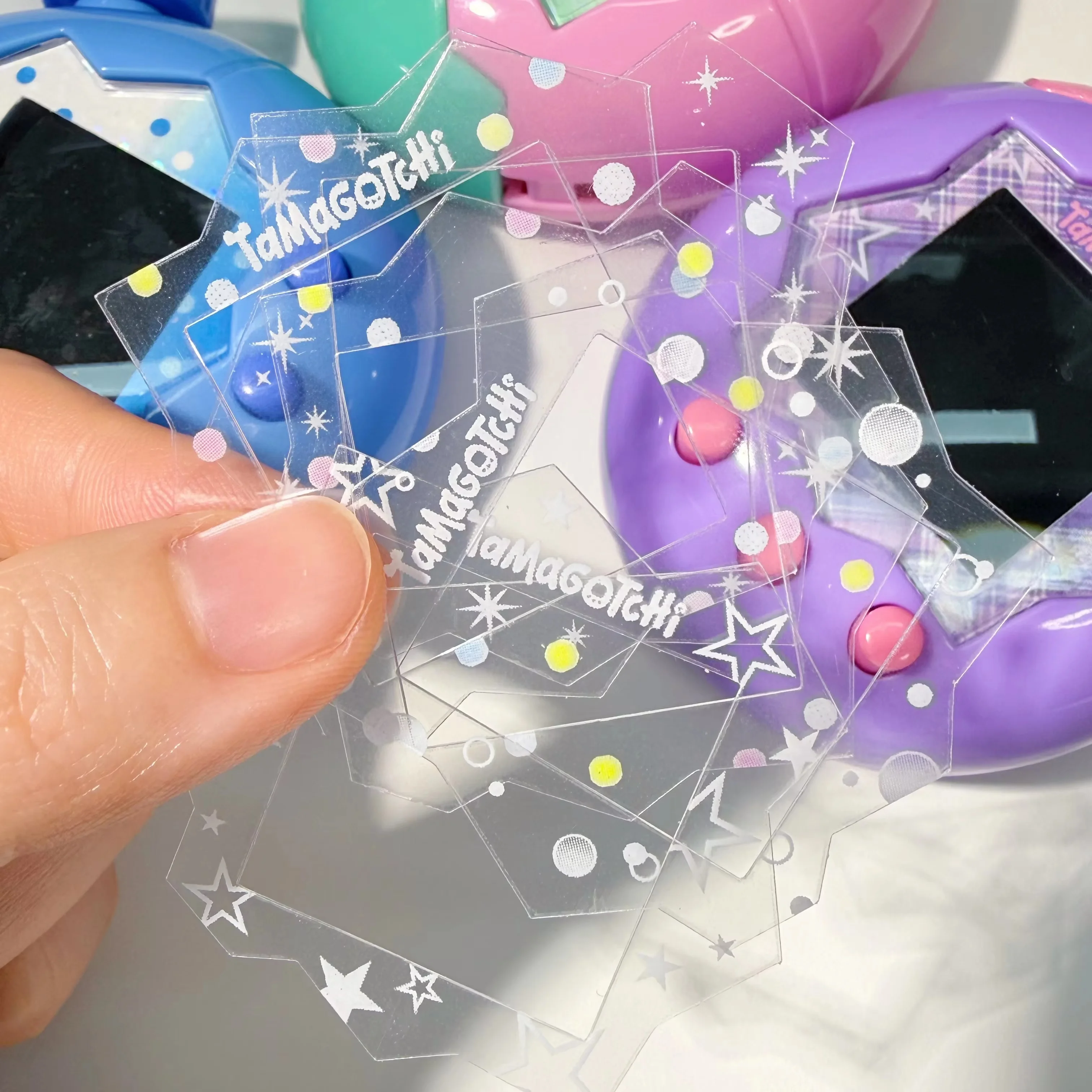 Panel Decorativo Transparente de Papel para Tamagotchi Paradise, Accesorios de Papel para Tamagotchi, Juguetes de Regalo