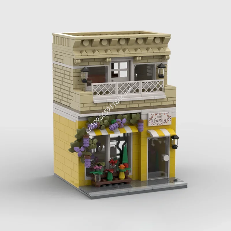 1316pcs MOC The Florist Shop Mini Modular Building Model Blocks Toys DIY Brick Birthday Creative Assemble Idea Christmas Gifts