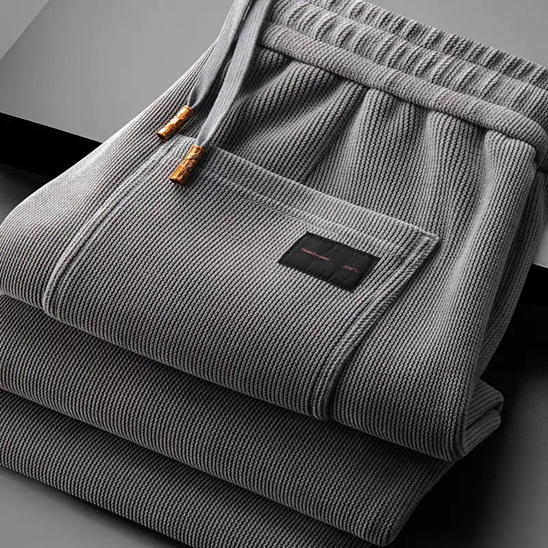 

Thiened Fce осенне-зимние вельветовые брюки мужские свободные повседневные длинные брюки с манжетами спецодежда прочная удобная модная одежда...