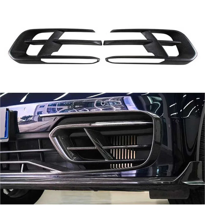 

For Porsche 971 Panamera Prepreg Dry Carbon Front Bumper Air Duct Vent Trim Cover