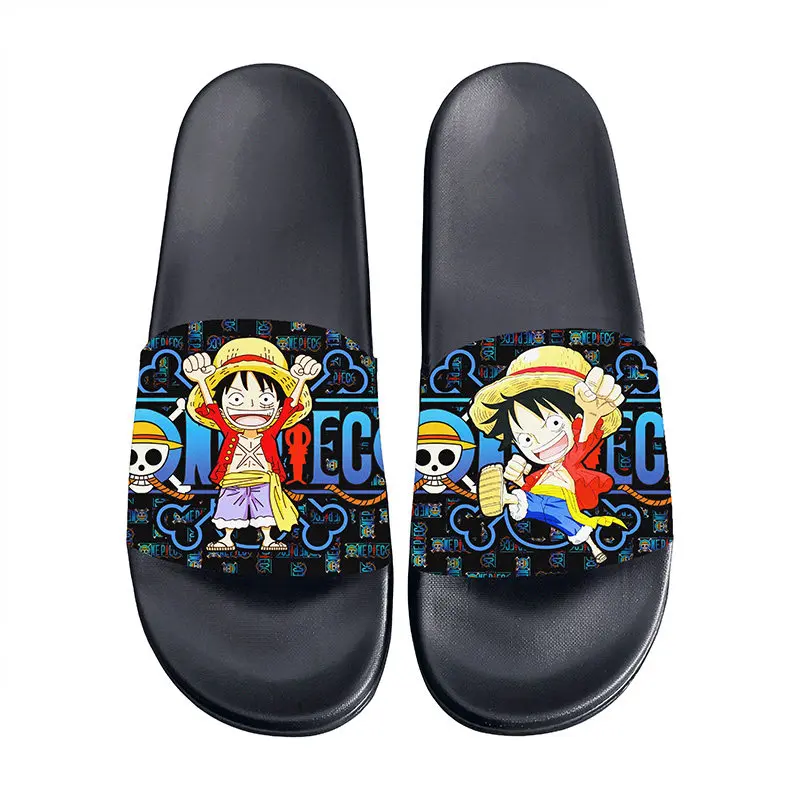 Klapki antypoślizgowe One Piece Anime Luffy Nowe letnie chłopięce i dziewczęce kapcie domowe Sandały dla par Prezent na wakacje Gadżety