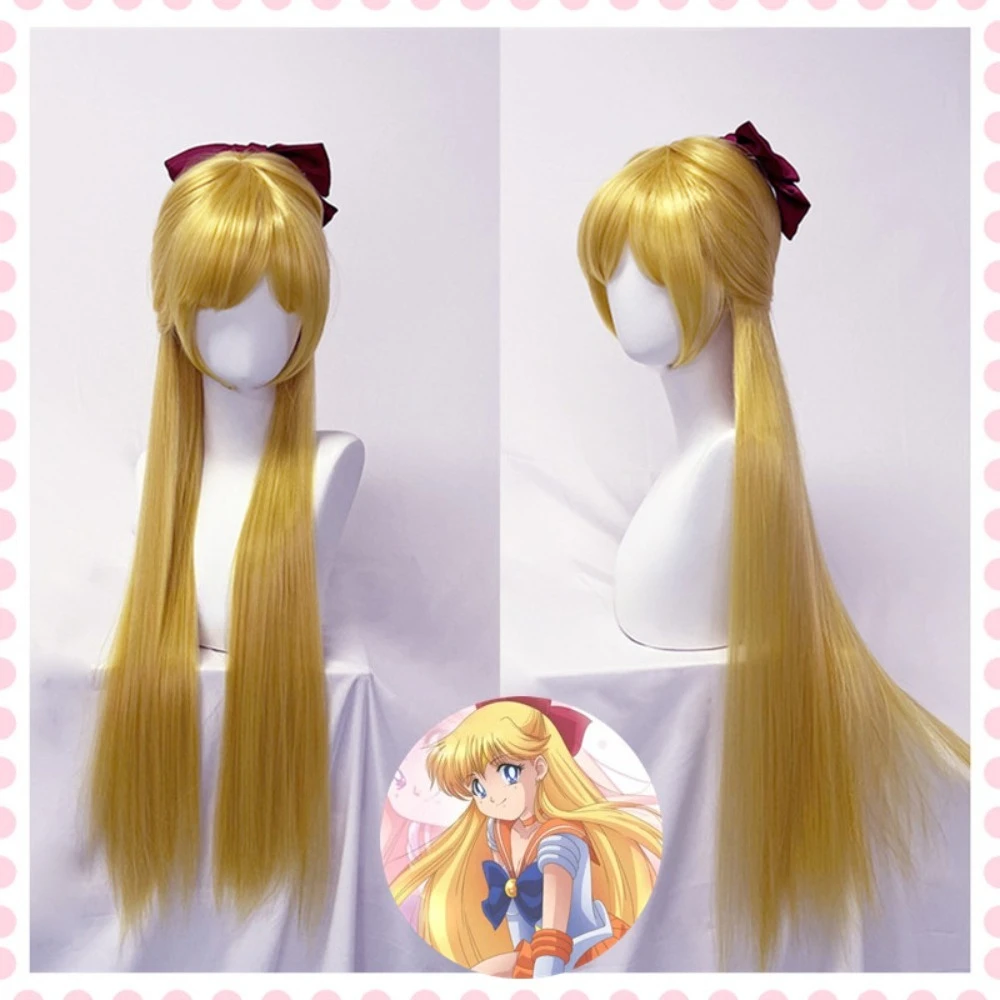 

Long Straight Blonde Cosplay Wig for Sailor Venus Minako Aino Anime Hair