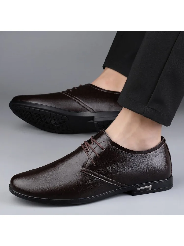 

Улучшите свой стиль стильной кожаной мужской повседневной обуви со шнуровкой и небольшим рисунком