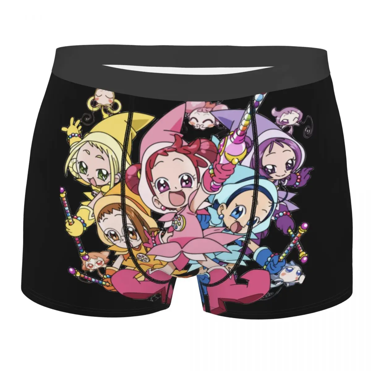 Men Ojamajo Doremi Underwear Magical Angel Cute Kawaii Anime Girls Humor Boxer Shorts Panties Homme Breathable Underpants