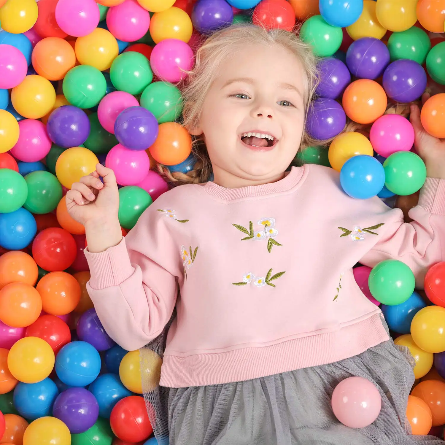 Bolas de plástico de 55MM para bebés, 100 piezas, piscina de agua, juegos de bolas Oceánicas para niños, casa de juegos para nadar, carpas de bolas deportivas para exteriores, juguetes para bebés