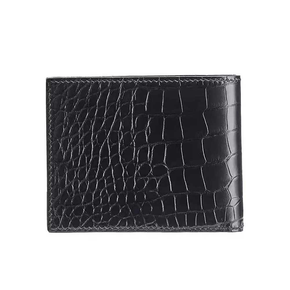 gete pure handmade American alligator wallet men alligator leather short wallet 2023 new simple thin wallet