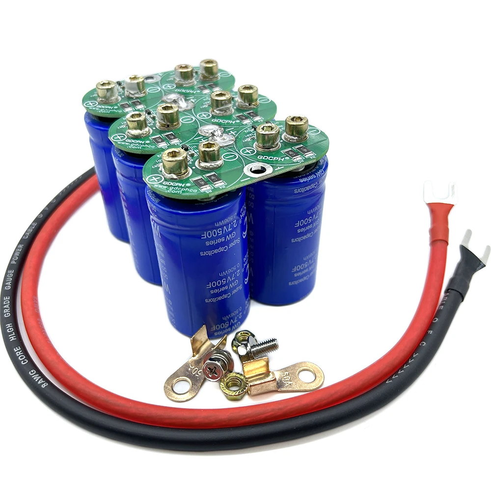 Imagem -02 - Módulo Retificador Supercapacitor Automóvel Parafusos de Auto-montagem e Cabo Gdcph 16v83f 250f 2.7v500f