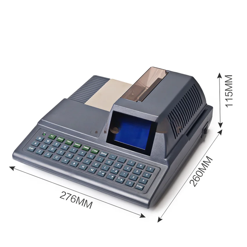 Intelligent Automatic Full-Keyboard Check Printing Printer, Cheque Writer, Check Writing Machine, English Letterhead Typewriter