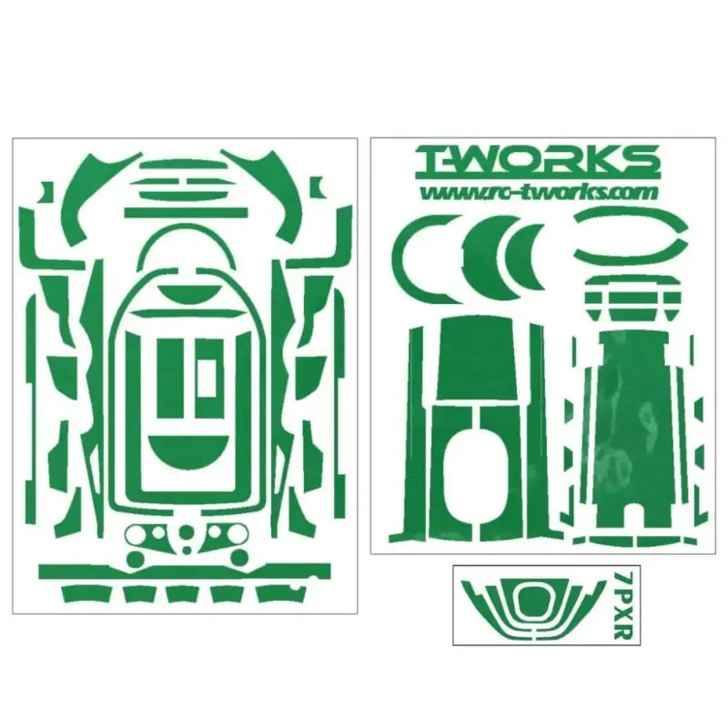 Original T Works TS-040M Mirror Chrome Radio Skin Sticker For Futaba 7PX/7PXR 4colors Rc Tool