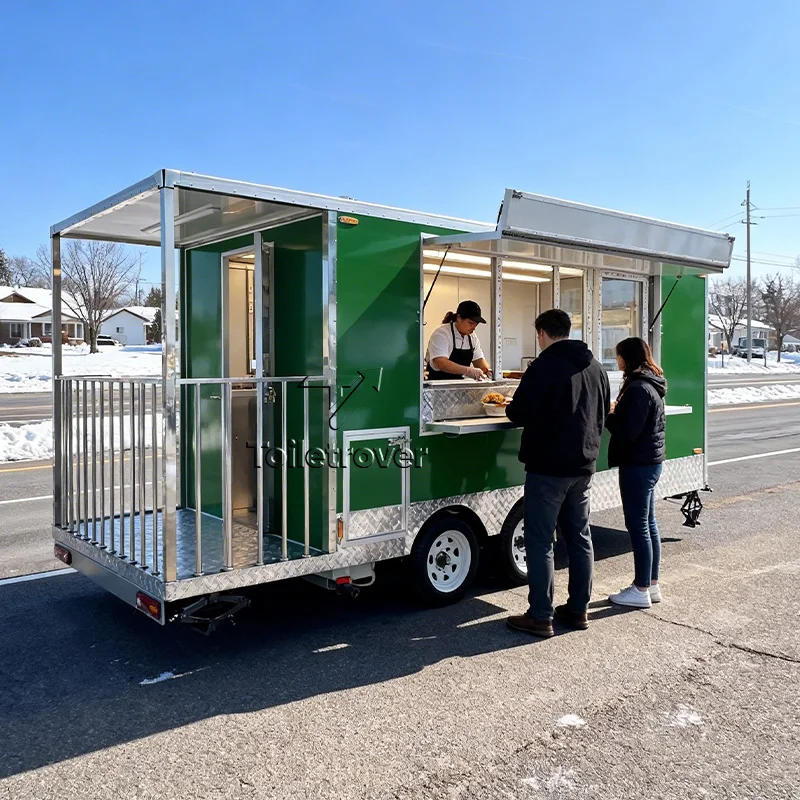 

Fully Equipped Food Trailer Commercial Grade Food Trailer Mobile Food Truck Cart Fast Food Truck Trailer for Startups