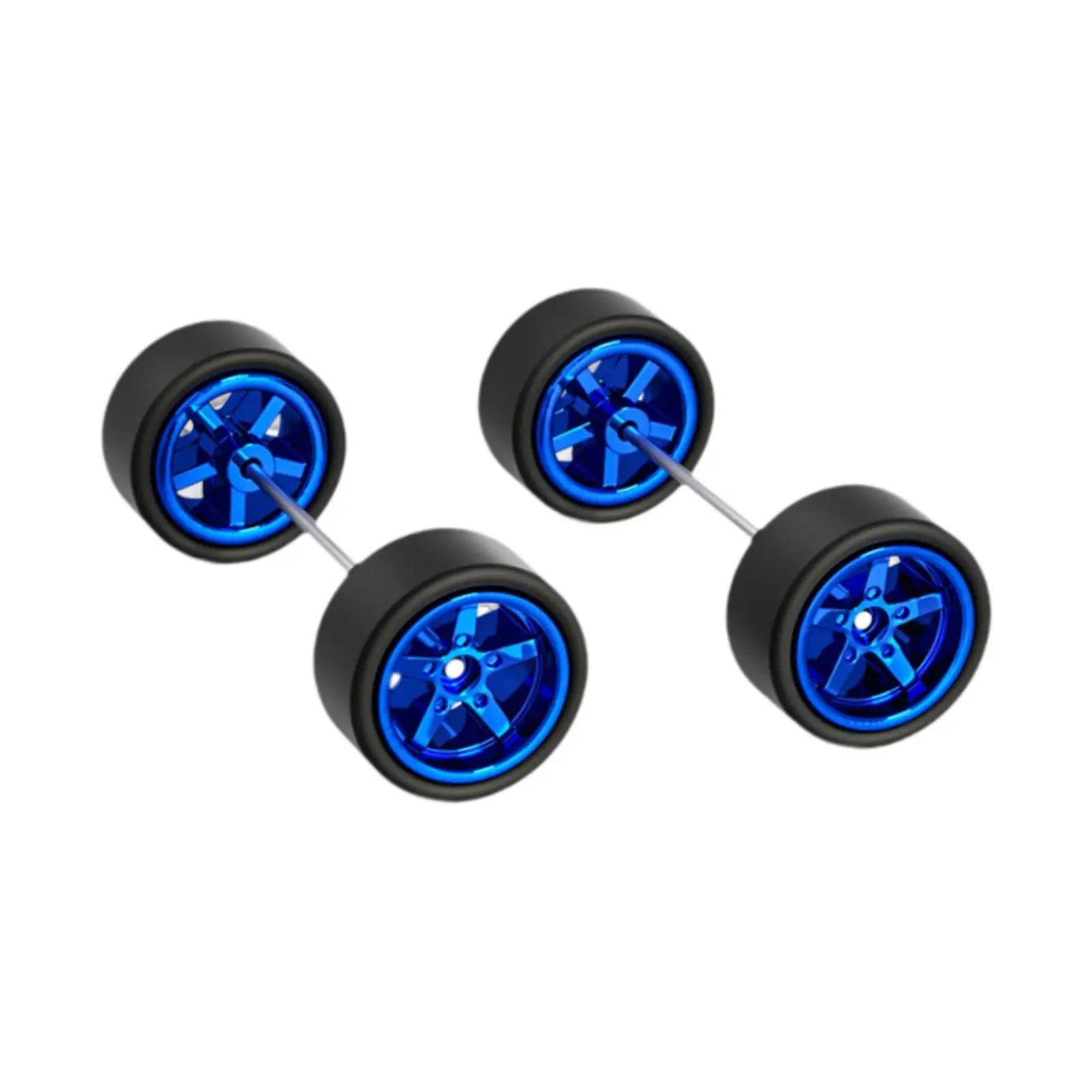 

2x 1/64 Wear Resist Lightweight Miniature Roll Shaft Toys RC Car Wheels and Tires RC Part for Diecast Car Model RC Truck Kids