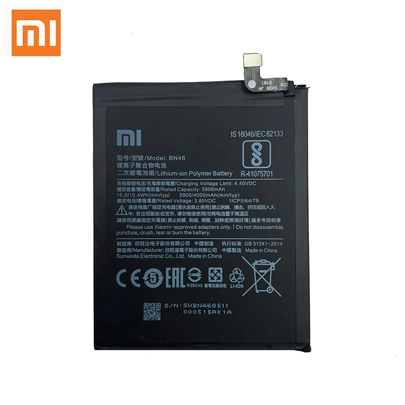 2023 Orginal Phone BN46 4000mAh Battery For Xiaomi Redmi Note 8 8T Note8 Note8T Redmi 7 Redmi7 Replacement Batteries Bateria