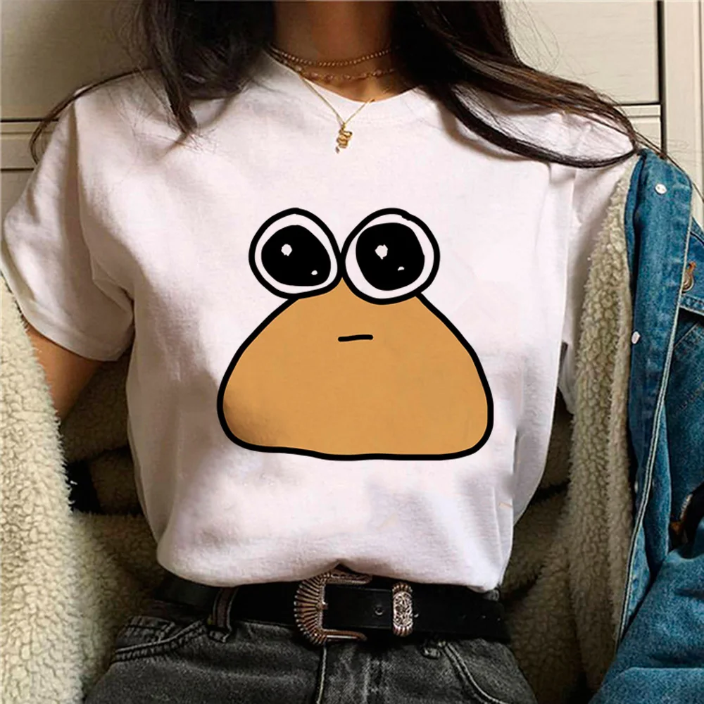 Pou tshirt women streetwear t shirt female designer funny y2k clothing