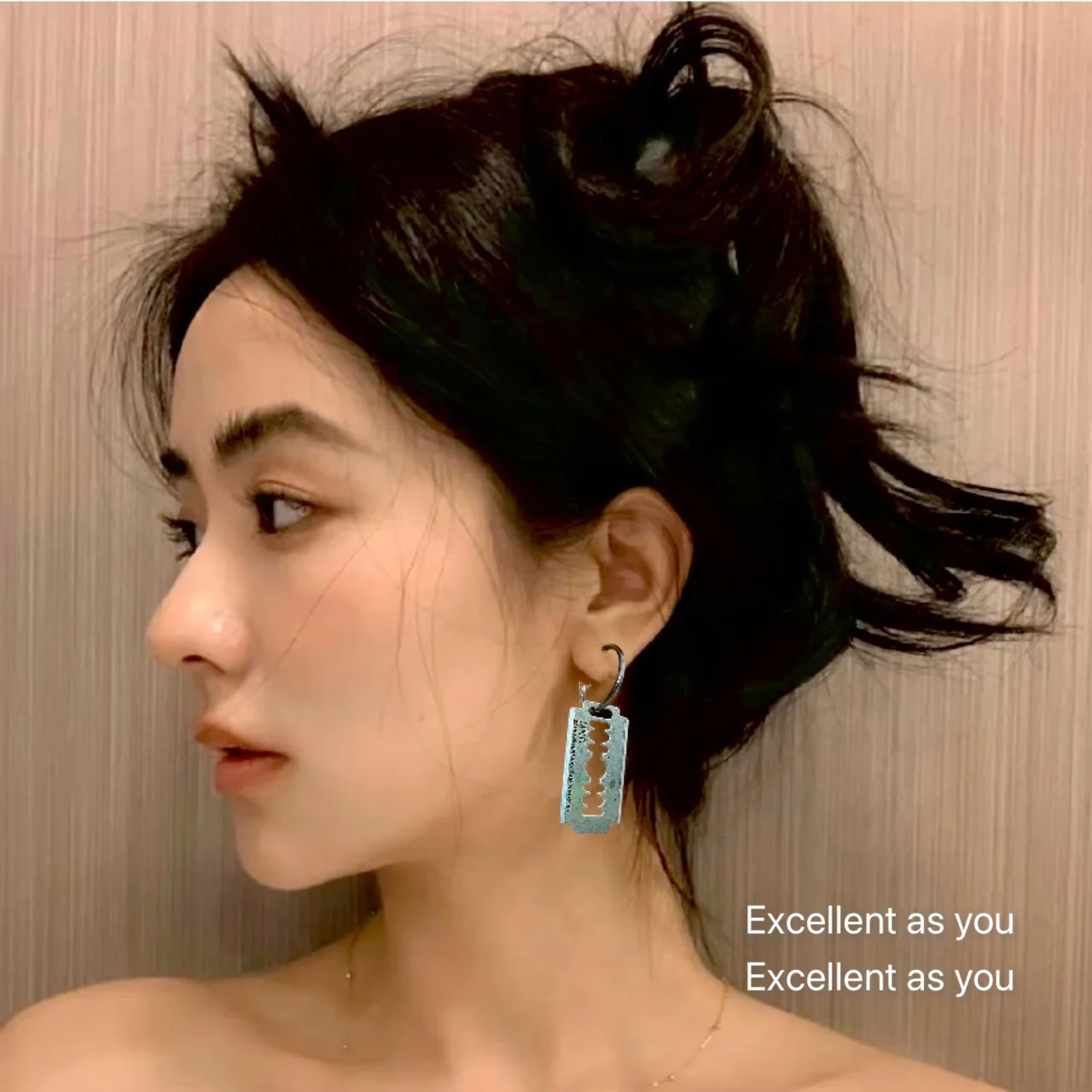Funny Goth Punk Blade Earrings for Men Women Rock A Razor Blade Earrings E Girl 90s Grunge Aros Aesthetic Accessories Jewelry