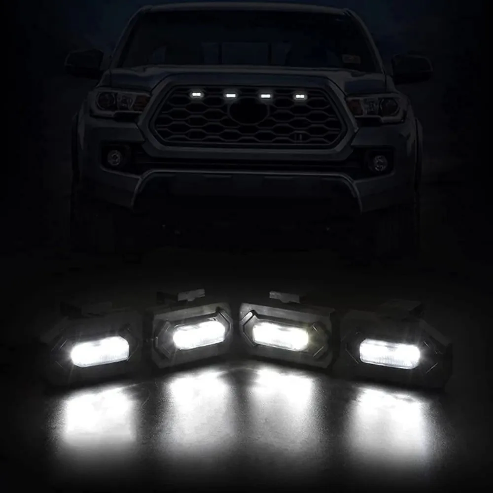 

Black LED Car Lights Waterproof Easy Installation Front Grill Lights Bright for Toyota Tacoma Raptor Off Road Sport Pickup