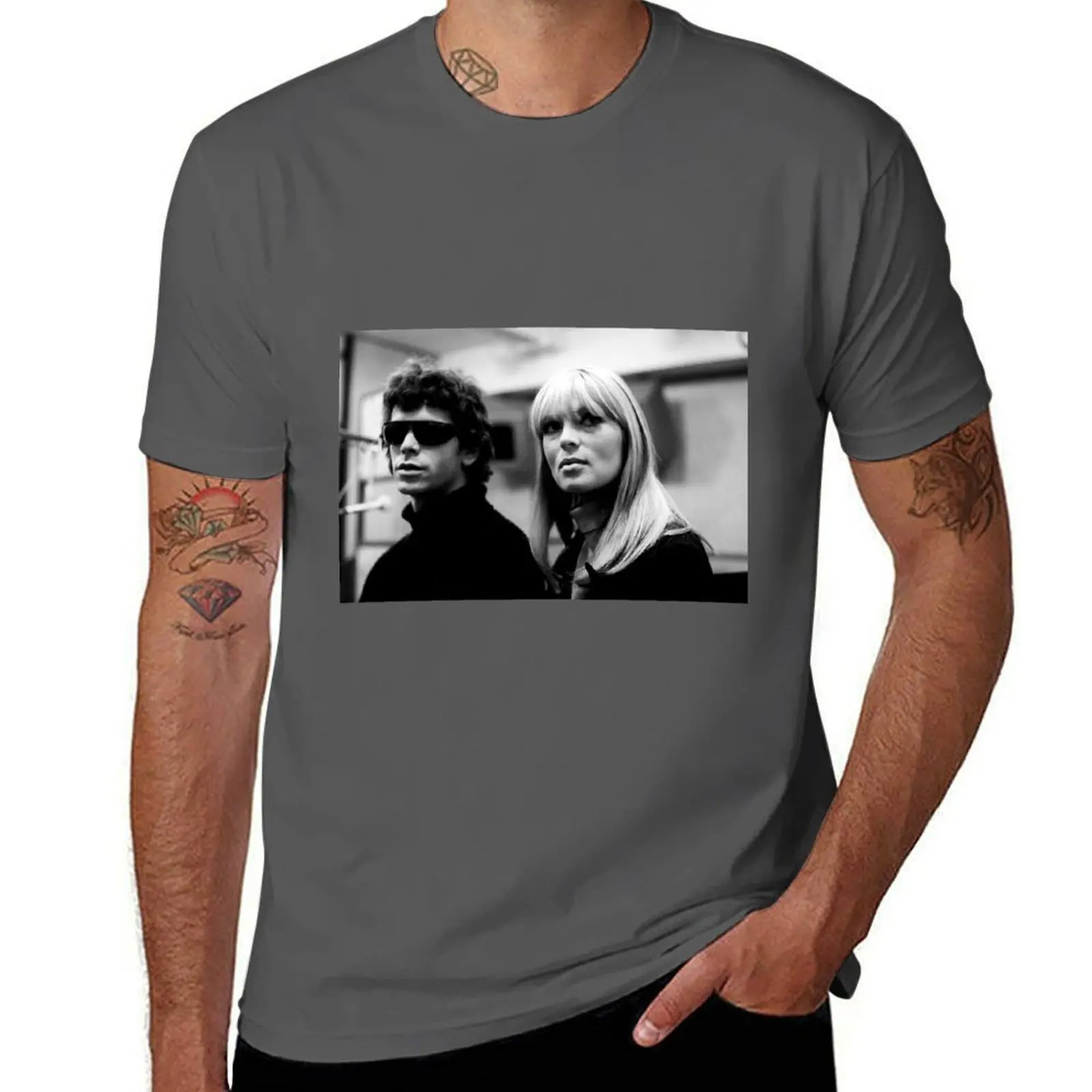 

The Velvet Underground - Nico and Lou Reed T-Shirt man t shirt graphic men t shirt cotton 100% T-Shirt