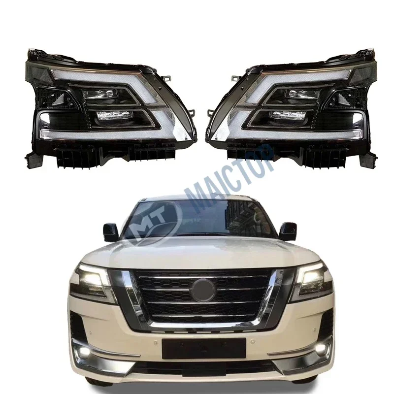 MAICTOP Car Accessories LED Headlight For Patrol Y62 2020 head light lamp