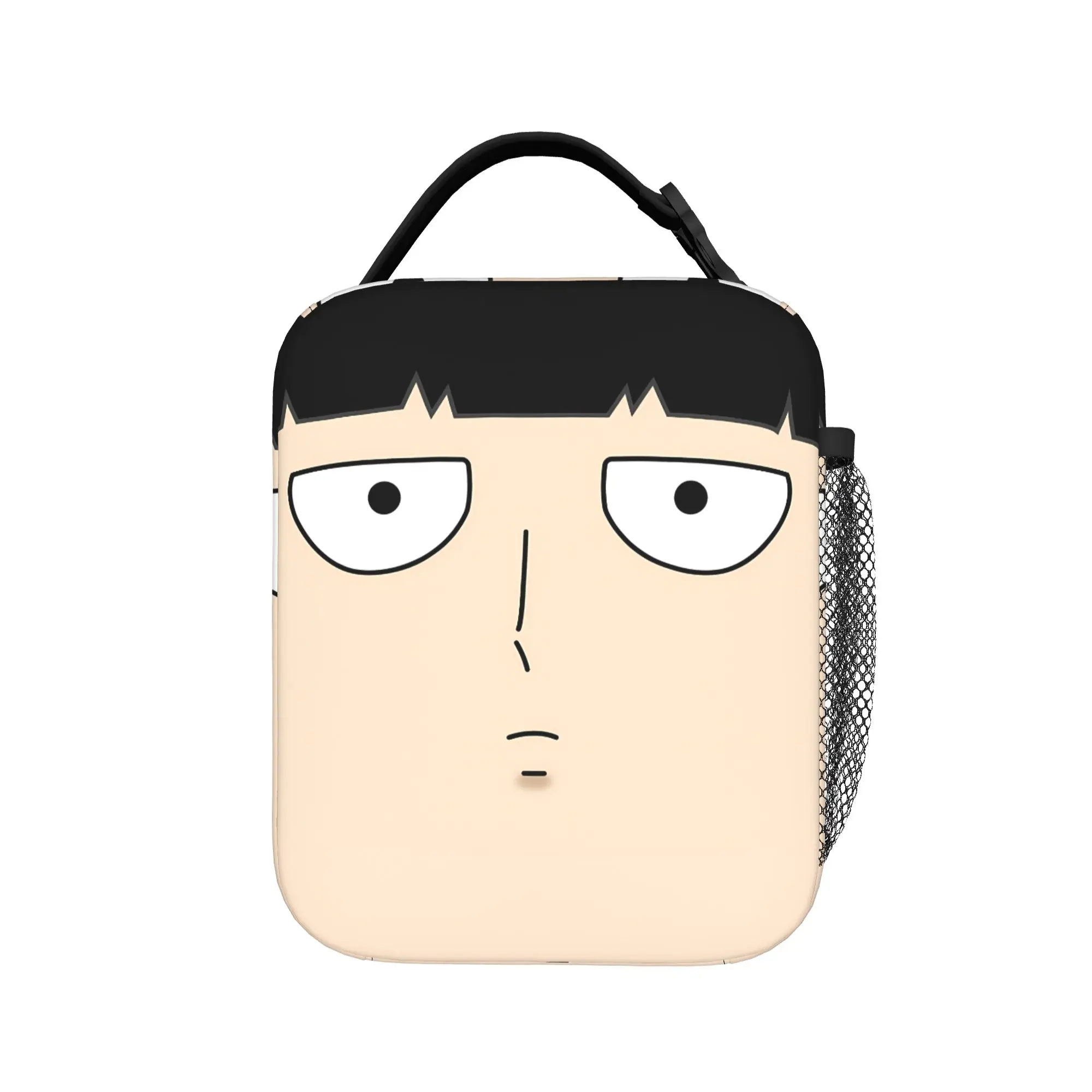 MOB PSYCHO 100 Lunch Bag  Kawaii Lunch Box For Child Outdoor Picnic Convenient Cooler Bag Oxford Print Thermal Lunch Bags